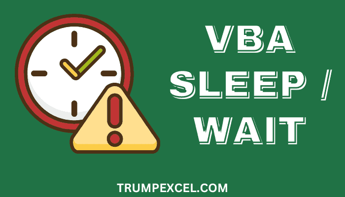 Haga que el código VBA se detenga o disminuya la velocidad (usando los comandos de suspensión/espera)