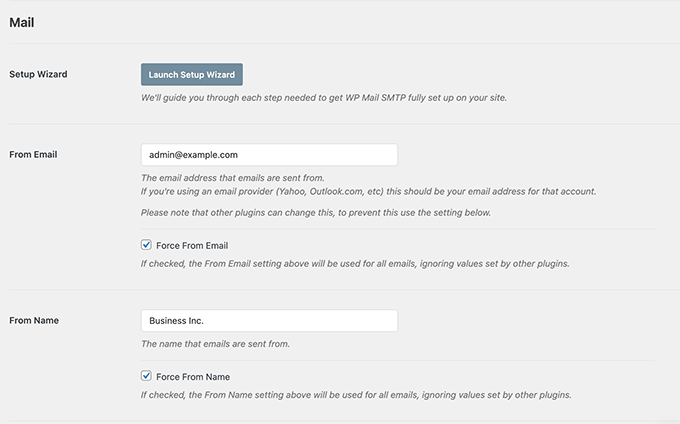 Cambie el nombre del remitente y la dirección de correo electrónico en WordPress usando WP Mail SMTP