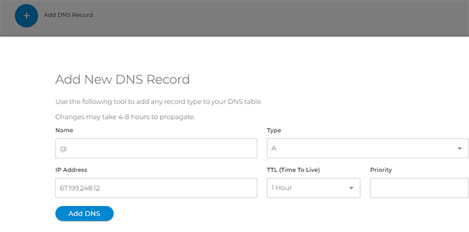 Configurar registros A