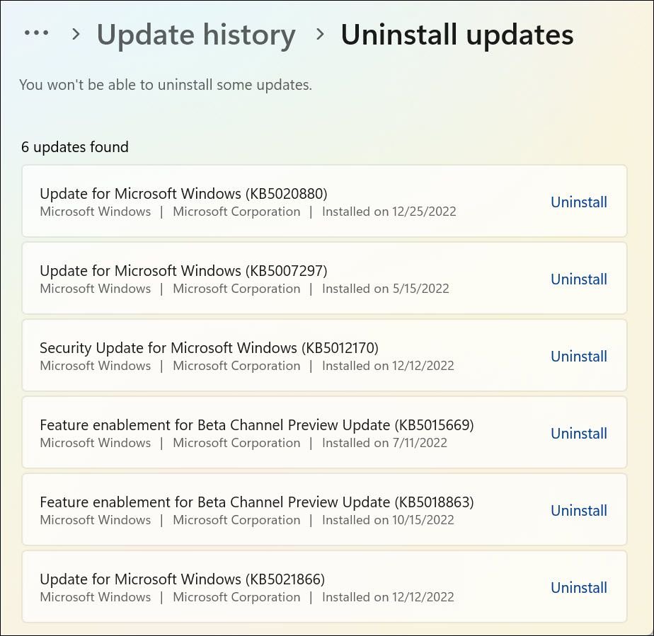 desinstalar actualizaciones de windows-1