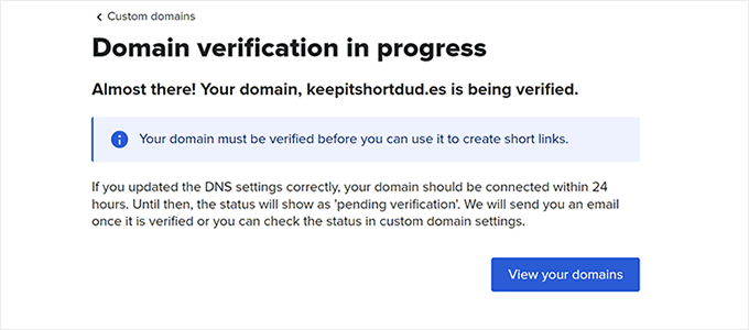 Verificación de dominio