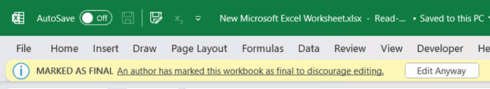 ¿Cómo marco un libro de Excel como final?