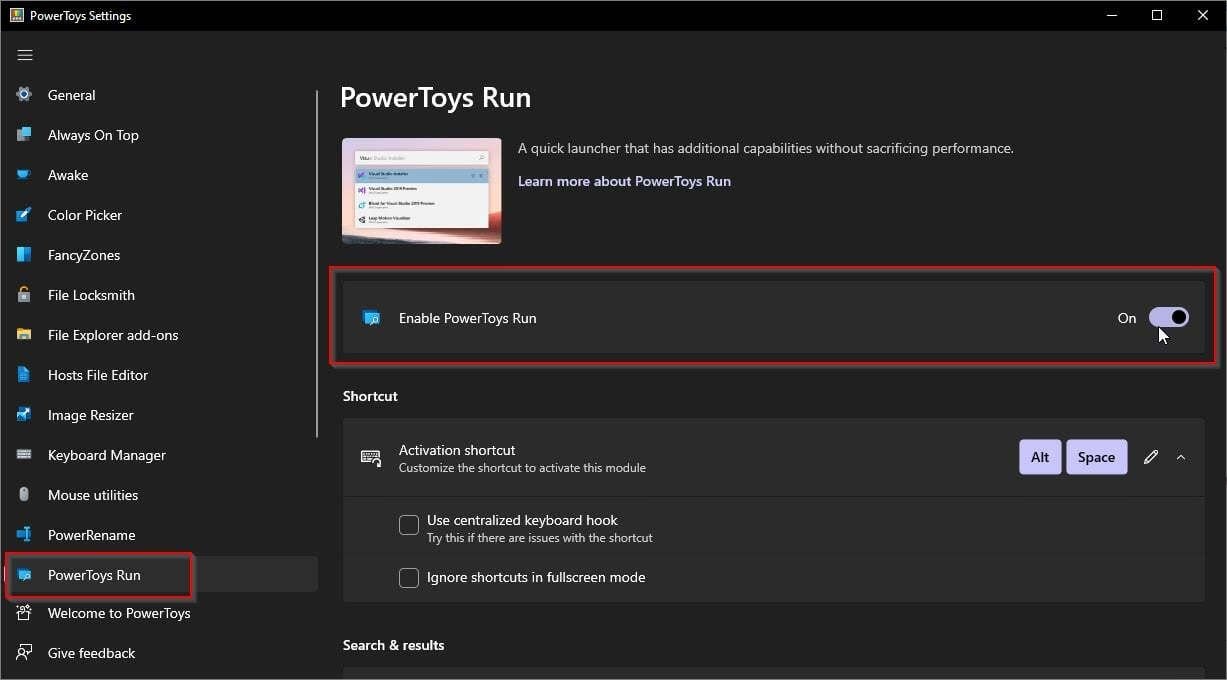 Los PowerToys permiten carreras